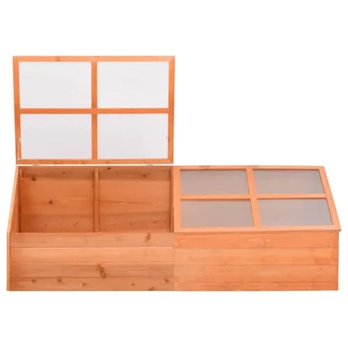 Homgoday Holz Gewächshaus 180x57x62 cm mit PC-Platten, für Kräuter und Setzlinge schützen Model170648 – Bild 9
