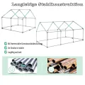 FIVMEN Gewächshaus Foliengewächshaus 4,5x2x2m Gartengewächshäuser mit Fernster und Tür Treibhaus Tomatengewächshaus Tomatenhaus für Garten Pflanze, Grün - Thumbnail 7