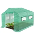 FIVMEN Gewächshaus Foliengewächshaus 4,5x2x2m Gartengewächshäuser mit Fernster und Tür Treibhaus Tomatengewächshaus Tomatenhaus für Garten Pflanze, Grün - Thumbnail 10