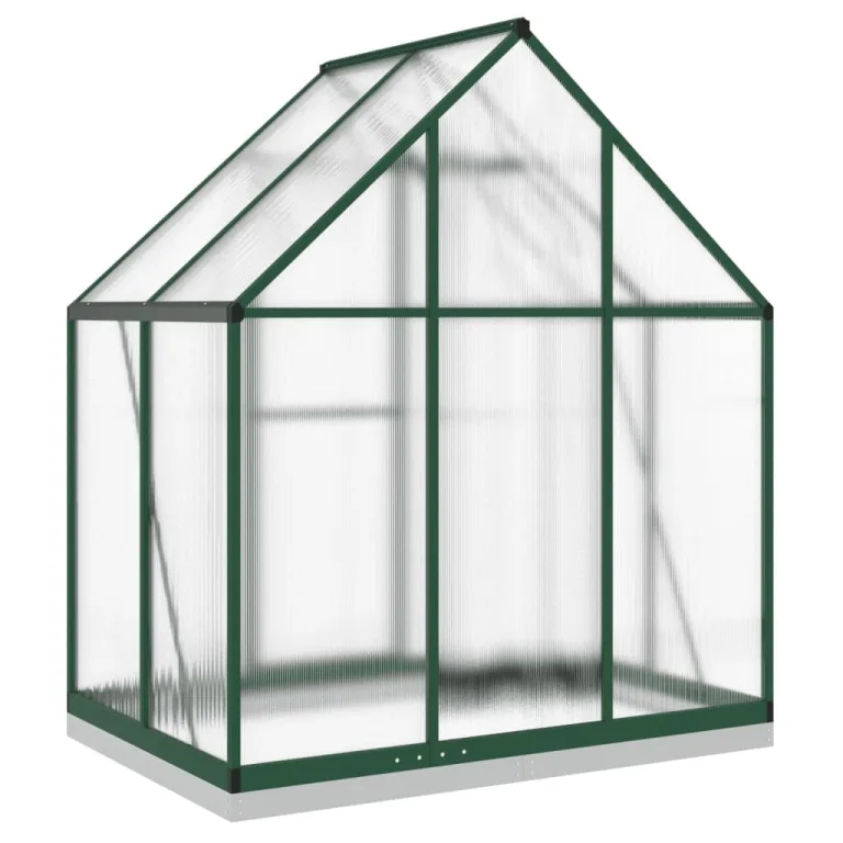 Rantry Gewächshaus-Rahmen mit grünem Sockel, 169 x 114 x 202 cm, aus Aluminium, Dekoration für Möbel, für Innen- und Außenbereiche, für Wohnzimmer und Büro – Bild 5