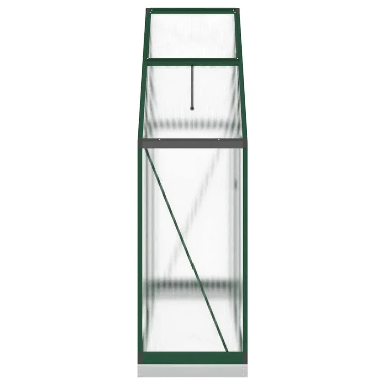 Rantry Gewächshaus-Rahmen mit grünem Sockel, 169 x 58 x 202 cm, aus Aluminium, Dekoration für Möbel, für Innen- und Außenbereiche, für Wohnzimmer und Büro – Bild 4