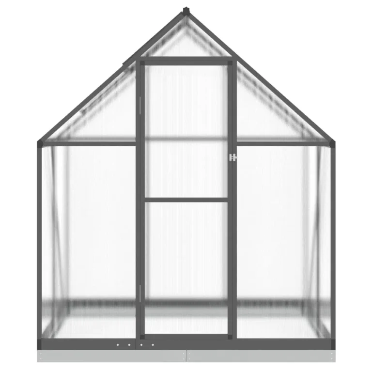Rantry Gewächshaus-Rahmen mit anthrazitfarbenem Sockel, 169 x 114 x 202 cm, aus Aluminium, Dekoration für Möbel, für Innen- und Außenbereiche, für Wohnzimmer, Büro – Bild 3