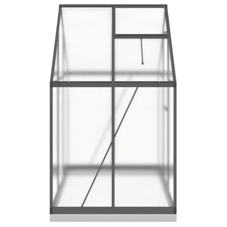 Rantry Gewächshaus-Rahmen mit anthrazitfarbenem Sockel, 169 x 114 x 202 cm, aus Aluminium, Dekoration für Möbel, für Innen- und Außenbereiche, für Wohnzimmer, Büro – Bild 4