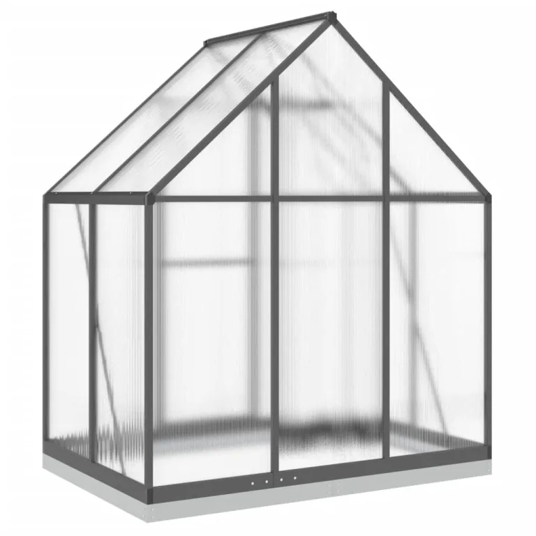 Rantry Gewächshaus-Rahmen mit anthrazitfarbenem Sockel, 169 x 114 x 202 cm, aus Aluminium, Dekoration für Möbel, für Innen- und Außenbereiche, für Wohnzimmer, Büro – Bild 5