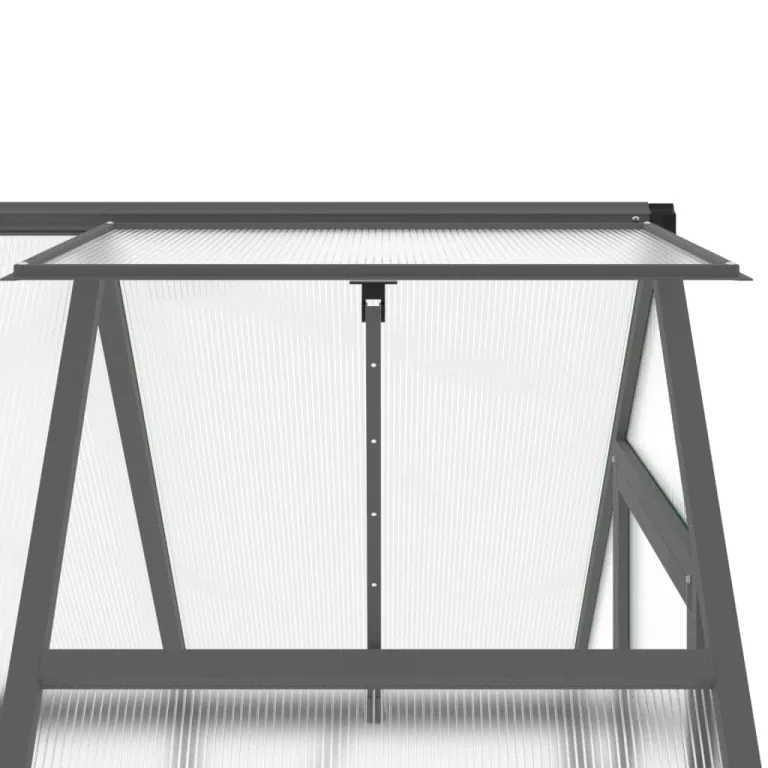 Rantry Gewächshaus-Rahmen mit anthrazitfarbenem Sockel, 169 x 114 x 202 cm, aus Aluminium, Dekoration für Möbel, für Innen- und Außenbereiche, für Wohnzimmer, Büro – Bild 9
