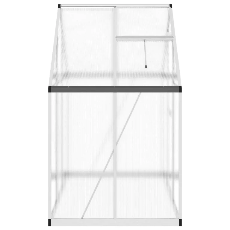 Rantry Gewächshaus-Rahmen mit silbernem Sockel, 169 x 114 x 195 cm, aus Aluminium, Dekoration für Möbel, für Innen- und Außenbereiche, für Wohnzimmer und Büro – Bild 4