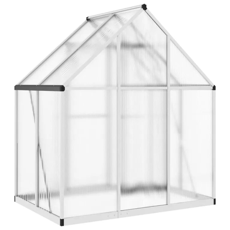 Rantry Gewächshaus-Rahmen mit silbernem Sockel, 169 x 114 x 195 cm, aus Aluminium, Dekoration für Möbel, für Innen- und Außenbereiche, für Wohnzimmer und Büro – Bild 5