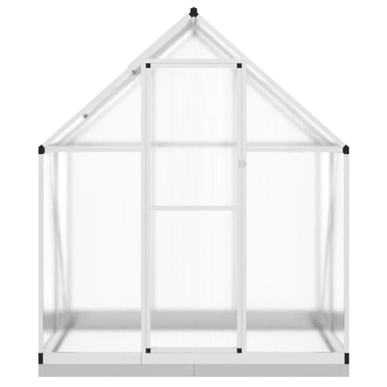 Rantry Gewächshaus-Rahmen mit silbernem Sockel, 169 x 114 x 202 cm, aus Aluminium, Dekoration für Möbel, für Innen- und Außenbereiche, für Wohnzimmer und Büro – Bild 3