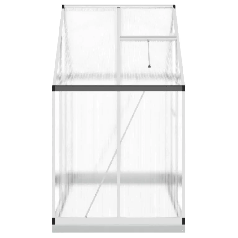Rantry Gewächshaus-Rahmen mit silbernem Sockel, 169 x 114 x 202 cm, aus Aluminium, Dekoration für Möbel, für Innen- und Außenbereiche, für Wohnzimmer und Büro – Bild 4