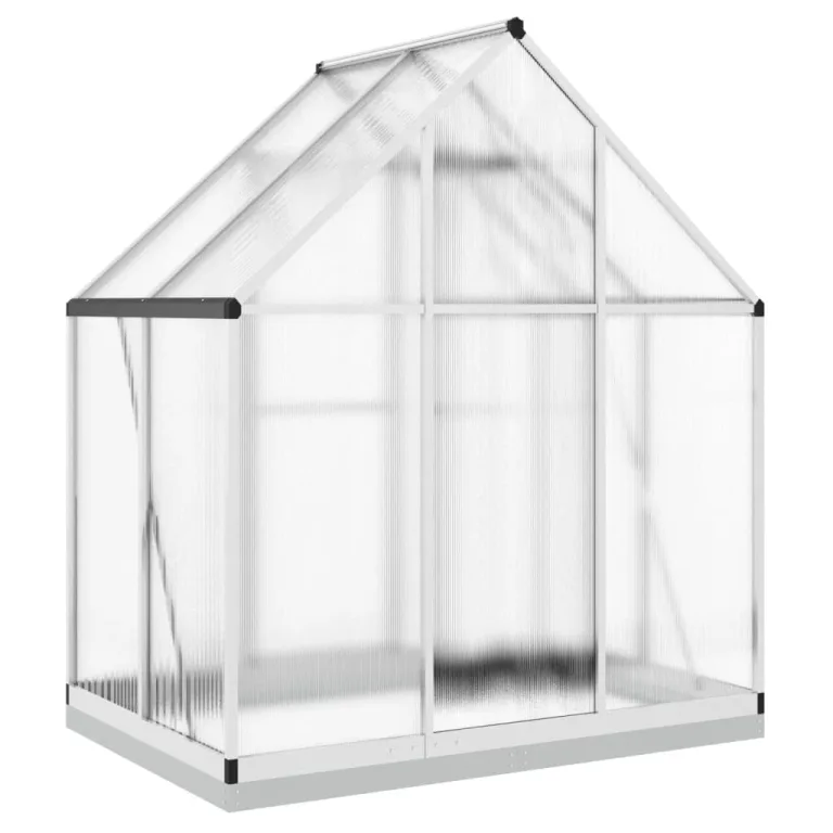 Rantry Gewächshaus-Rahmen mit silbernem Sockel, 169 x 114 x 202 cm, aus Aluminium, Dekoration für Möbel, für Innen- und Außenbereiche, für Wohnzimmer und Büro – Bild 5