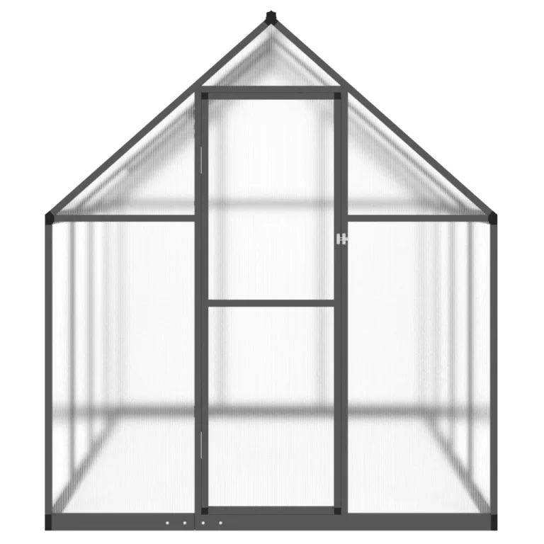 Rantry Gewächshaus-Rahmen mit anthrazitfarbenem Sockel, 224 x 169 x 195 cm, aus Aluminium, Dekoration für Möbel, für Innen- und Außenbereiche, für Wohnzimmer, Büro – Bild 3