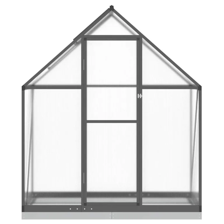 Rantry Aluminium-Gewächshaus, 0.98m², Anthrazit/Transparent, 5-fach verstellbares Lüftungsfenster, 169x58x202cm Model4005821 – Bild 3