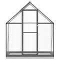 Rantry Aluminium-Gewächshaus, 0.98m², Anthrazit/Transparent, 5-fach verstellbares Lüftungsfenster, 169x58x202cm Model4005821 - Thumbnail 3
