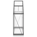 Rantry Aluminium-Gewächshaus, 0.98m², Anthrazit/Transparent, 5-fach verstellbares Lüftungsfenster, 169x58x202cm Model4005821 - Thumbnail 4