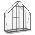 Rantry Aluminium-Gewächshaus, 0.98m², Anthrazit/Transparent, 5-fach verstellbares Lüftungsfenster, 169x58x202cm Model4005821 - Thumbnail 5