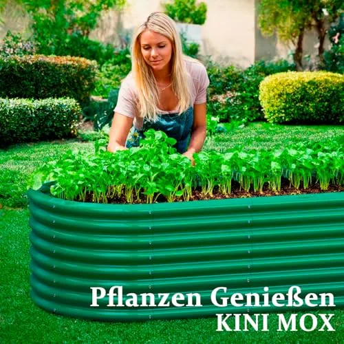 1 Stück Hochbeet Metall 180x90x60 cm Verzinkter Stahl Pflanzkübel Blumenkasten Garten Pflanzkasten Gemüsebeet Gartenbeet Pflanzbeet verzinkte Gartenkisten für den Außenbereich (180*90*60 cm) (Grün) – Bild 10