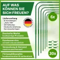 TTL GARDEN Vario 100 6xTunnelbogen System - 6er Set Folientunnel Bögen H 106 x B 108 cm zur Beetabdeckung - 4 mögliche Größen - rostfreie Stahl Tunnelbögen kunststoffbeschichtet + 30 Halteclips - Thumbnail 7