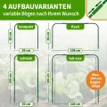 TTL GARDEN Vario 100 6xTunnelbogen System - 6er Set Folientunnel Bögen H 106 x B 108 cm zur Beetabdeckung - 4 mögliche Größen - rostfreie Stahl Tunnelbögen kunststoffbeschichtet + 30 Halteclips - Thumbnail 3