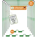 TTL GARDEN Vario 80 12xTunnelbogen System - 12er Set Folientunnel Bögen B 80 x H 100 cm zur Beetabdeckung - 4 mögliche Größen - rostfreie Stahl Tunnelbögen kunststoffbeschichtet - mit 60 Halteclips - Thumbnail 10