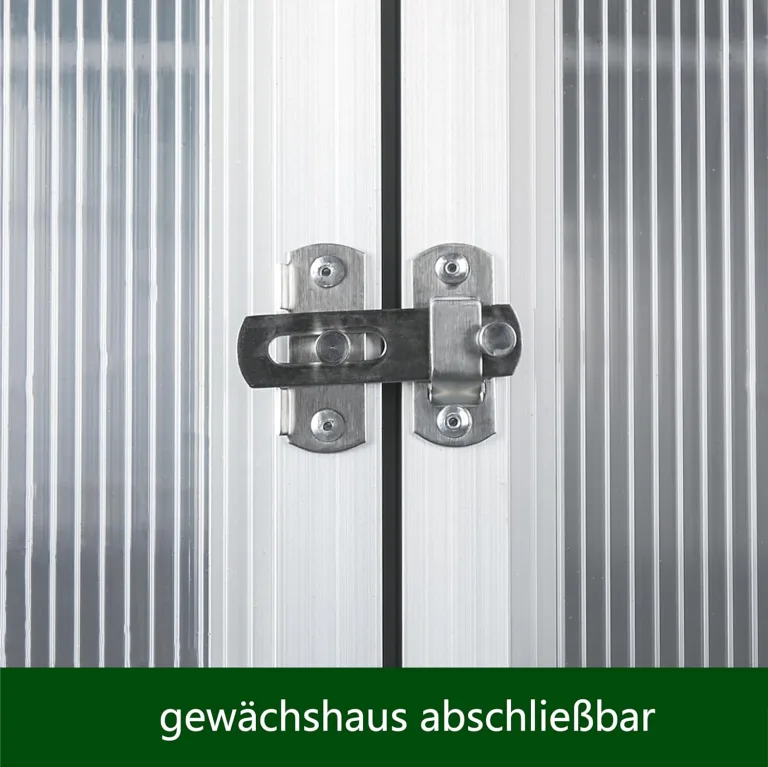 Gewächshaus Aluminium mit 242 x 178cm Fundament 4mm Platten gartengewächshäuser groß Treibhaus Winterfest Frühbeet Aufzucht 6,85m³ – Bild 8