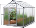 Gewächshaus Aluminium mit 242 x 178cm Fundament 4mm Platten gartengewächshäuser groß Treibhaus Winterfest Frühbeet Aufzucht 6,85m³ - Thumbnail 1