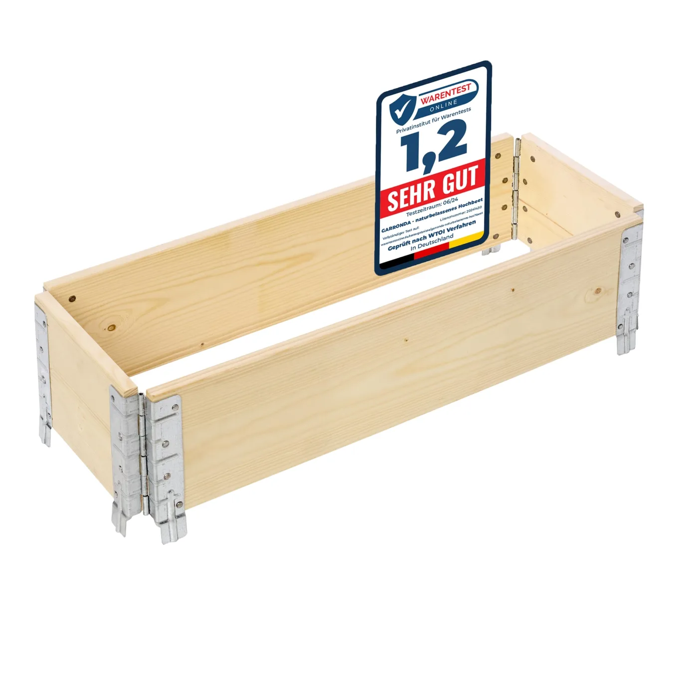 Garronda naturbelassene Hochbeete für Garten Palettenrahmen Hochbeet Holz steckbar stapelbar faltbar für Pflanzen Blumen Kräuter Obst und Gemüse Natural 1 Stück 80x30x20 cm GD-0141 - Bild 1