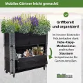 TRUTZHOLM Hochbeet aus Holz 80x30x68 cm Kräuterbeet mobiler Einsatz auf Rollen Feststellbremsen für Garten und Balkon, Kräuter oder Blumenkasten, mit Stauraum Fach, teilbar, zeitlos, flexibel - Thumbnail 5