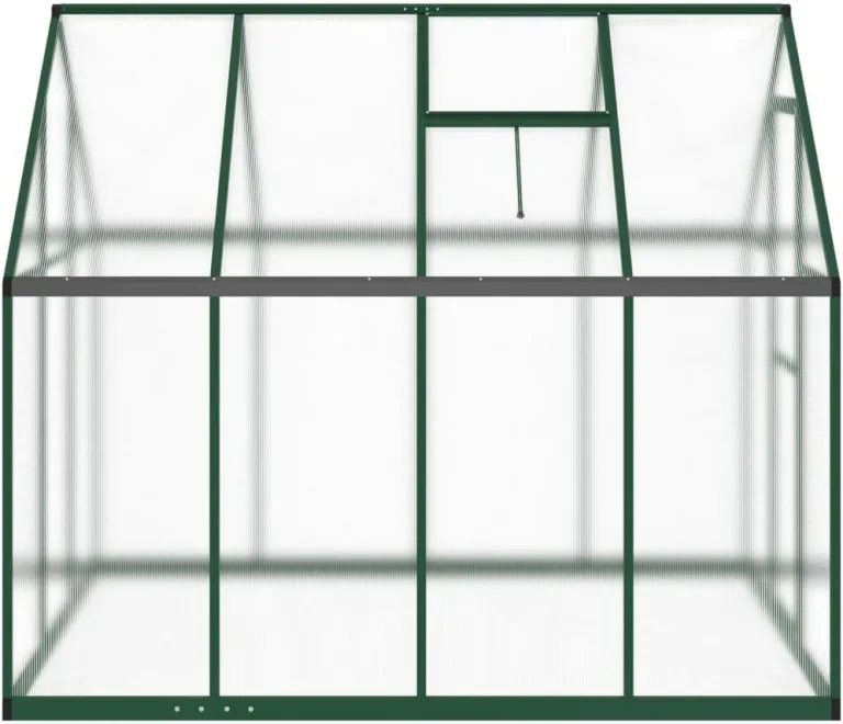 Gecheer Gewächshaus mit Fundamentrahmen Tomaten Treibhaus Tomatenhaus Frühbeet Garten Pflanzenhaus Gartenhaus Grün 224x169x195 cm Aluminimum – Bild 6