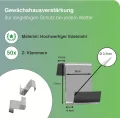 50 x Gewächshausklammern sturmfest I robuste Edelstahl Klammern für Gewächshaus I Z-Clips für Gewächshäuser zur Verstärkung von Gewächshausglasplatten gegen Wind & Regen I Gewächshaus-Zubehör - Thumbnail 2