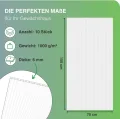 10x Gewächshausplatten 6mm I Polycarbonat Hohlkammerplatten für Gewächshäuser I PC Doppelstegplatten UV-beständig & bruchsicher I für Garten, Frühbeet uvm I 70cm x 150cm I Transparent - Thumbnail 2