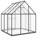 Rantry Gewächshaus für den Garten, Gestell Gewächshaus mit anthrazitfarbenem Fundament, 169 x 169 x 195 cm, aus Aluminium, Gewächshaus für den Garten, Gewächshaus für Pflanzen - Thumbnail 5