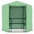 Gewächshaus mit Ablagen Stahl 227x223 cm ZimmergewäChshaus GewäChshaus Klein - Thumbnail 4