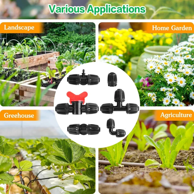 Bewässerungsarmaturen Kit für 1/2" Tropfschläuche für 13/16mm Bewässerungsschläuche 22Stk Gartenbewässerung Barbed Anschluss Bewässerungssystem Micro Drip Verbinder – Bild 6