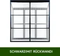 Anlehngewächshaus Tomaten Gewächshaus 180x55x190cm Aluminium Beistell-Gewächshaus, Treibhaus Gartenhaus Frühbeet mit Rückwand, Winterfest Klein, Minigewächshaus, Schwarz - Thumbnail 5