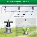 SANSI Pflanzenlampe LED Vollspektrum für Zimmerpflanzen, IP54 Wasserdichte Pflanzenleuchte Lichterkette mit 6 Stücke E27 12W Wachstumslampe Birnen für Gewächshaus, Sämling, Blumen, Gemüse (6,7 Meter) - Thumbnail 7