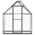 IKAYAA Gewächshaus Aluminium mit Fundament Gartenhaus Winterfest Gewächshaus Glas Glashaus Garten Tomatenhaus Frühbeet und Pflanzenhaus 169 x 58 x 195 cm Anthrazit und transparent - Thumbnail 4