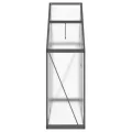 IKAYAA Gewächshaus Aluminium mit Fundament Gartenhaus Winterfest Gewächshaus Glas Glashaus Garten Tomatenhaus Frühbeet und Pflanzenhaus 169 x 58 x 195 cm Anthrazit und transparent - Thumbnail 5