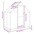 IKAYAA Gewächshaus Aluminium mit Fundament Gartenhaus Winterfest Gewächshaus Glas Glashaus Garten Tomatenhaus Frühbeet und Pflanzenhaus 169 x 114 x 202 cm Grün und transparent - Thumbnail 7