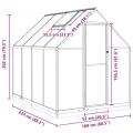 IKAYAA Gewächshaus Aluminium mit Fundament Gartenhaus Winterfest Gewächshaus Glas Glashaus Garten Tomatenhaus Frühbeet und Pflanzenhaus 224 x 169 x 202 cm Anthrazit und transparent - Thumbnail 6