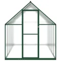 IKAYAA Gewächshaus Aluminium mit Fundament Gartenhaus Winterfest Gewächshaus Glas Glashaus Garten Tomatenhaus Frühbeet und Pflanzenhaus 334 x 169 x 195 cm Grün und transparent - Thumbnail 4