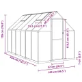 IKAYAA Gewächshaus Aluminium mit Fundament Gartenhaus Winterfest Gewächshaus Glas Glashaus Garten Tomatenhaus Frühbeet und Pflanzenhaus 334 x 169 x 195 cm Grün und transparent - Thumbnail 7