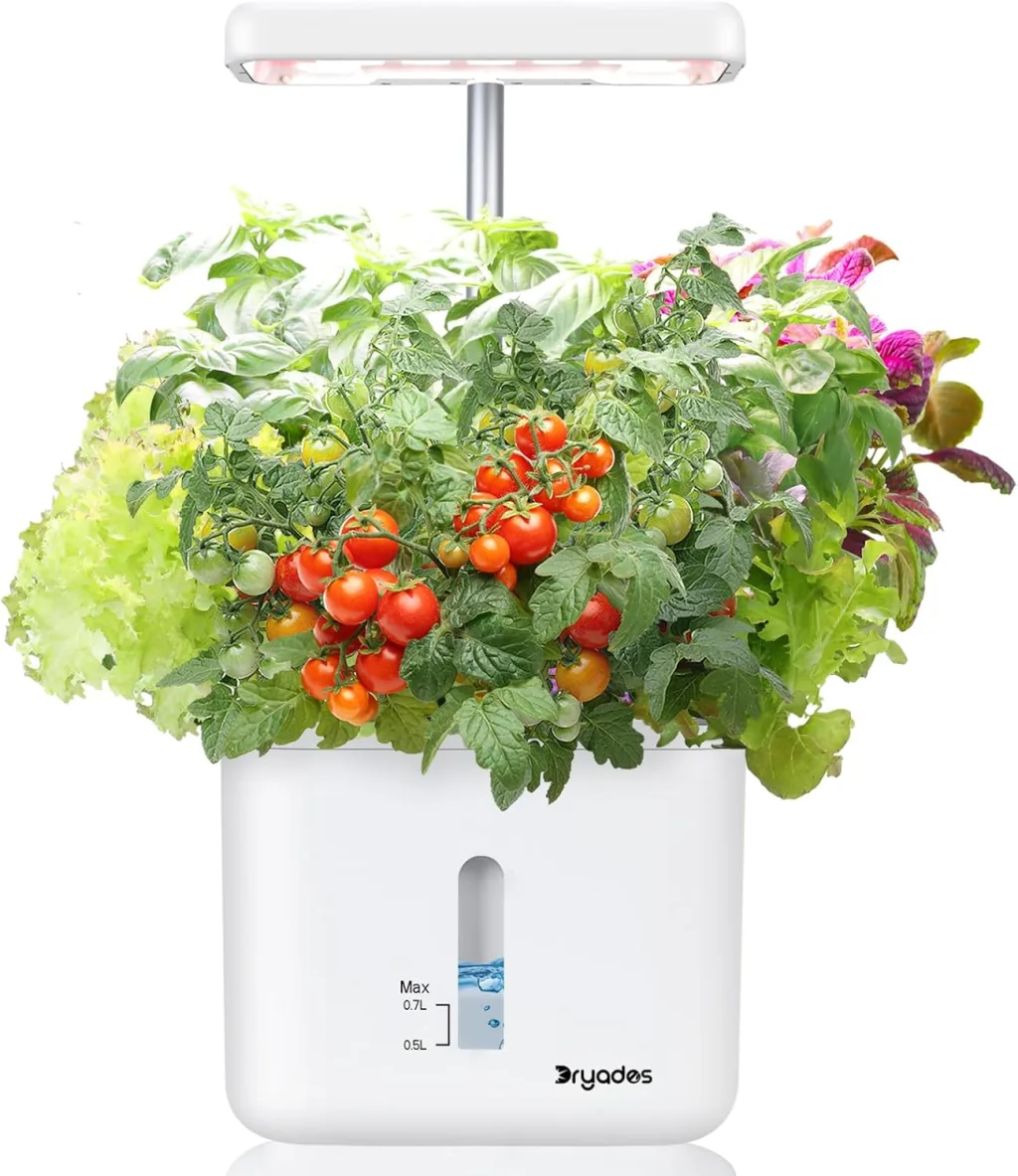 Indoor-Garten Kleines intelligentes Boden-Gartenbau System mit 17-Watt-LED-Wachstumslampe, Automatischer Timer, Selbstbewässernder Pflanztopf, Geschenkideen für Mütter und Frauen(Ohne Samen & Erde)