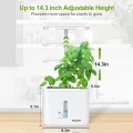 Indoor-Garten Kleines intelligentes Boden-Gartenbau System mit 17-Watt-LED-Wachstumslampe, Automatischer Timer, Selbstbewässernder Pflanztopf, Geschenkideen für Mütter und Frauen(Ohne Samen & Erde) - Thumbnail 14