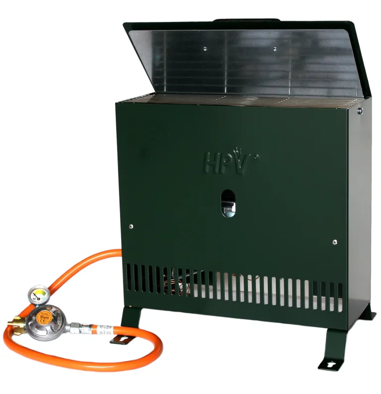 Gewächshausheizung 4kW mit Thermostat und Piezozündung für Wandmontage oder im Stand montierbar Gasheizer inkl. Schlauch HPV made in Germany Frostwächter (Ohne Druckminderer) – Bild 6