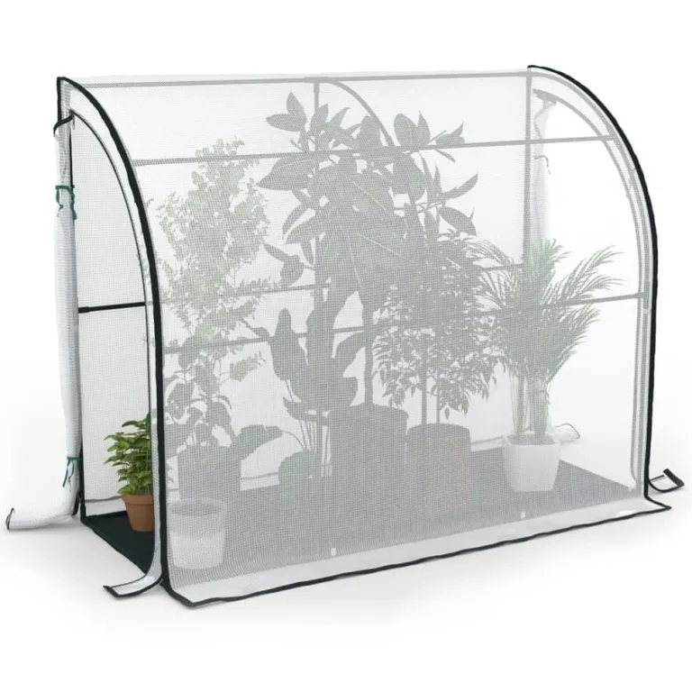 TERRE JARDIN - Gewächshaus für 4 Jahreszeiten – Gewächshaus zur Überwinterung 200 x 80 x 160 cm – wasserdichte Plane verstärkt – wetterfest, frostsicher, UV-beständig – Struktur aus robustem Stahl – Bild 1