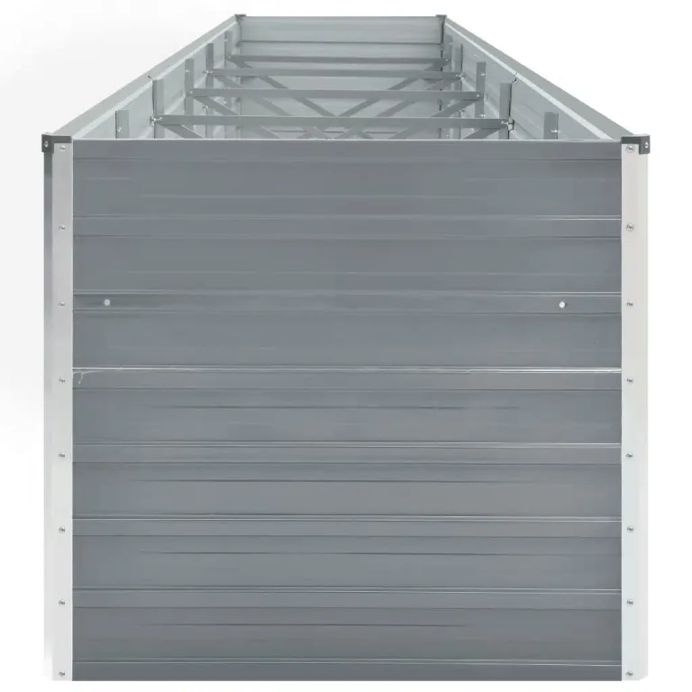 Myheimly Garten-Hochbeet Verzinkter Stahl Gartenbeet Pflanzbeet Frühbeet 480x80x77 cm Grau – Bild 4