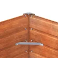 Myheimly Hochbeet, Hochbeet für Garten Balkon Terrasse, Kräuterhochbeet zum Selber Bauen, Gemüsebeet Pflanzkübel aus Metall, Grau Cortenstahl 100 x 100 x 45 cm - Thumbnail 6