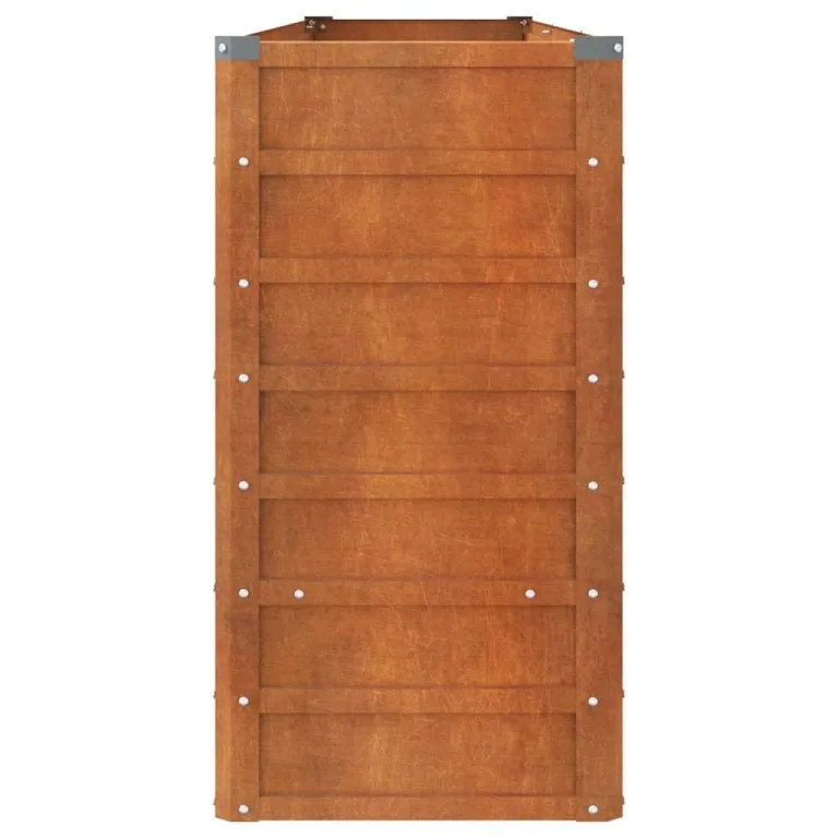 Myheimly Hochbeet, Hochbeet für Garten Balkon Terrasse, Kräuterhochbeet zum Selber Bauen, Gemüsebeet Pflanzkübel aus Metall, Grau Cortenstahl 240 x 40 x 77 cm – Bild 4