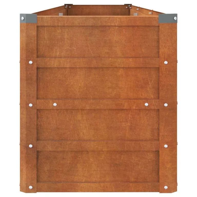 Myheimly Hochbeet, Hochbeet für Garten Balkon Terrasse, Kräuterhochbeet zum Selber Bauen, Gemüsebeet Pflanzkübel aus Metall, Grau Cortenstahl 240 x 40 x 45 cm – Bild 5