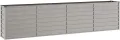 Hochbeet, Hochbeet für Garten Balkon Terrasse, Kräuterhochbeet zum Selber Bauen, Gemüsebeet Pflanzkübel aus Metall, Grau Cortenstahl 320 x 40 x 77 cm - Thumbnail 4